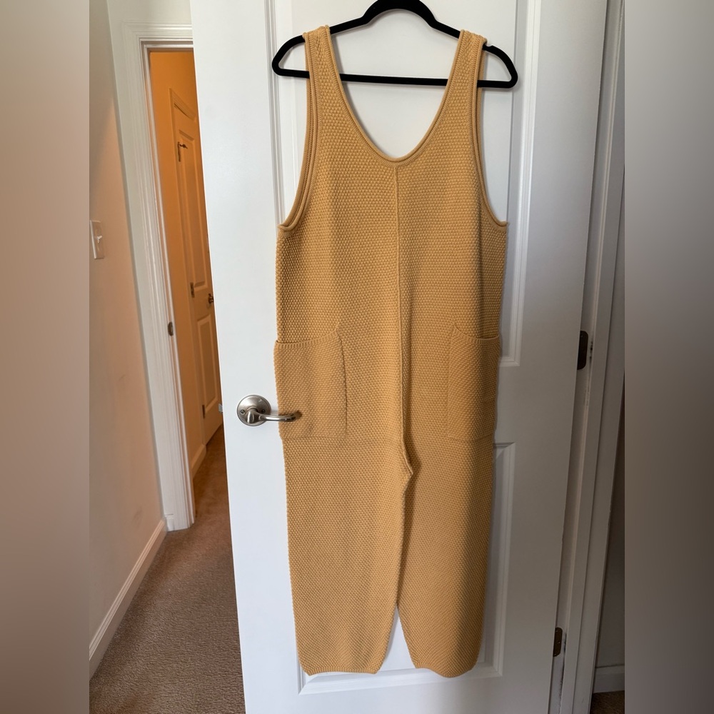 Free People Beach Sleeveless Yellow Jumpsuit